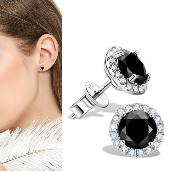 [Copy]2Ct Moissanite Floating Circle Design Earrings