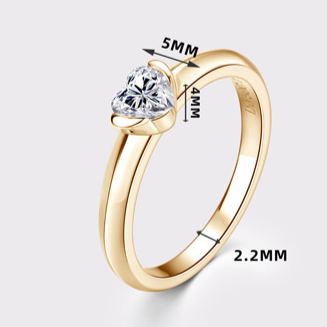 [Copy]Moissanite Round Cut Solitaire Bezel Design Engagement Ring in Sterling Silver