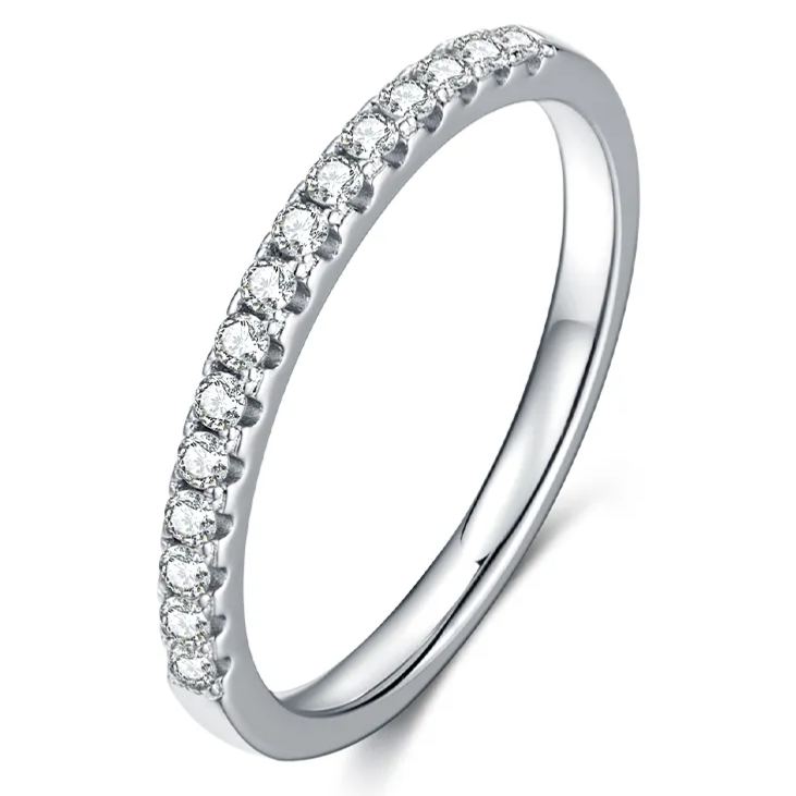 [Copy]Moissanite Starry Sky Elegant Wedding Band Ring In Sterling Silver