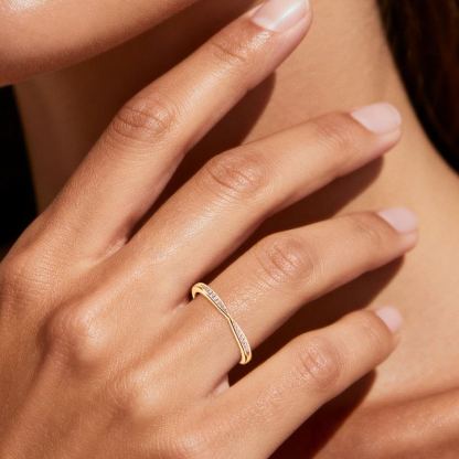 Moissanite Half Eternity Wedding Band Ring In Sterling Silver