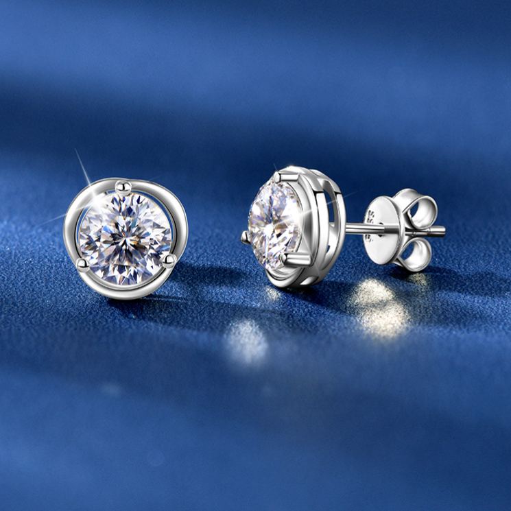 [Copy]Moissanite Galaxy Tassel Drop Earrings in Sterling Silver