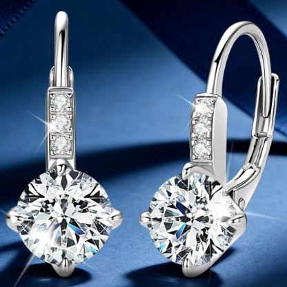 [Copy]Moissanite Pear Cut Earrings in Sterling Silver