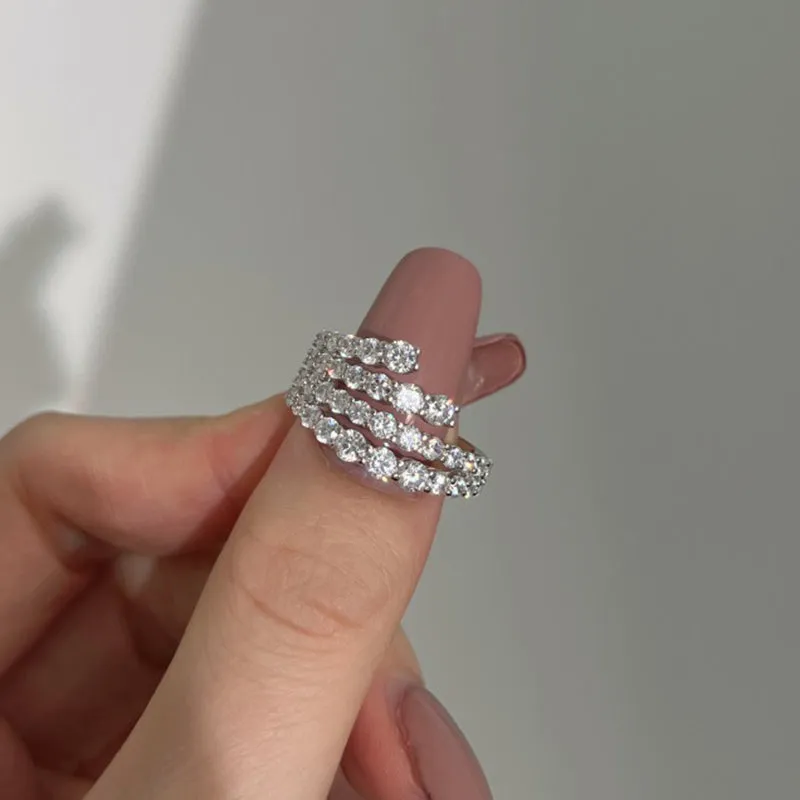 Fashion Round Cut Wedding Band-Sterling Silver-lornajewelry