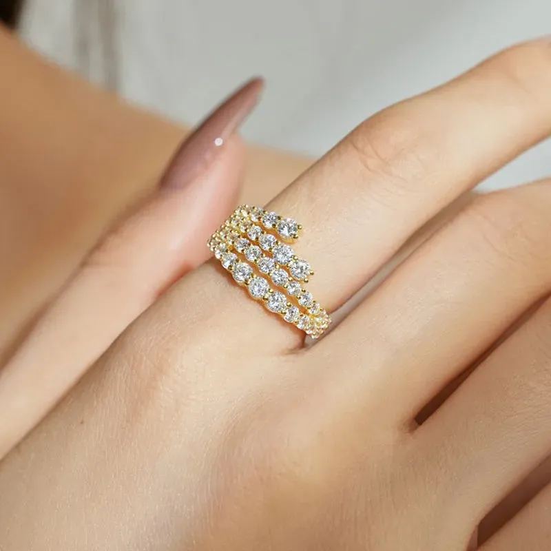 Fashion Round Cut Wedding Band-Sterling Silver-lornajewelry