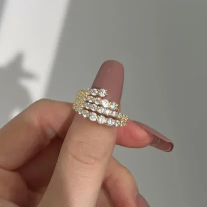 Fashion Round Cut Wedding Band-Sterling Silver-lornajewelry