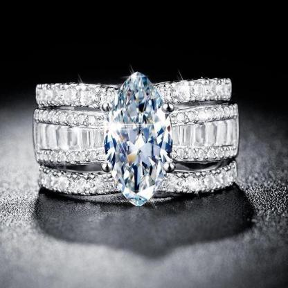Highly Recommended | 3Ct Amazing Marquise Cut 3PCS Band Bridal Set