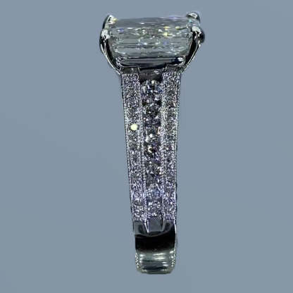 4Ct Radiant Cut Vintage Sterling Silver Wedding Ring Engagement Ring-Sterling Silver-lornajewelry