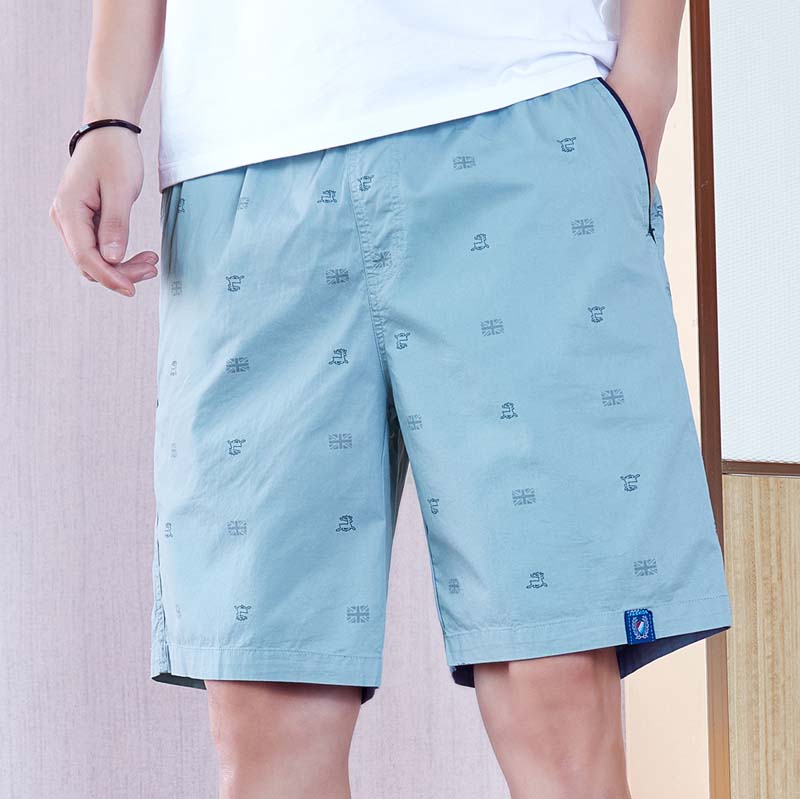 Pantaloni scurți casual pentru bărbați din bumbac, esențiali de vară, care absorb transpirația și respirabil-DYSKJ