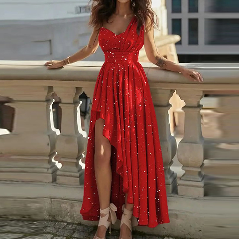 Vestido de noche sexy rojo con cintura alta 💝 Venta caliente 🔥41% de descuento