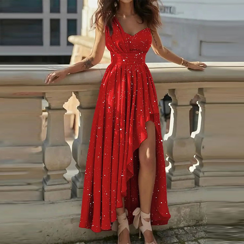 Vestido de noche sexy rojo con cintura alta 💝 Venta caliente 🔥41% de descuento