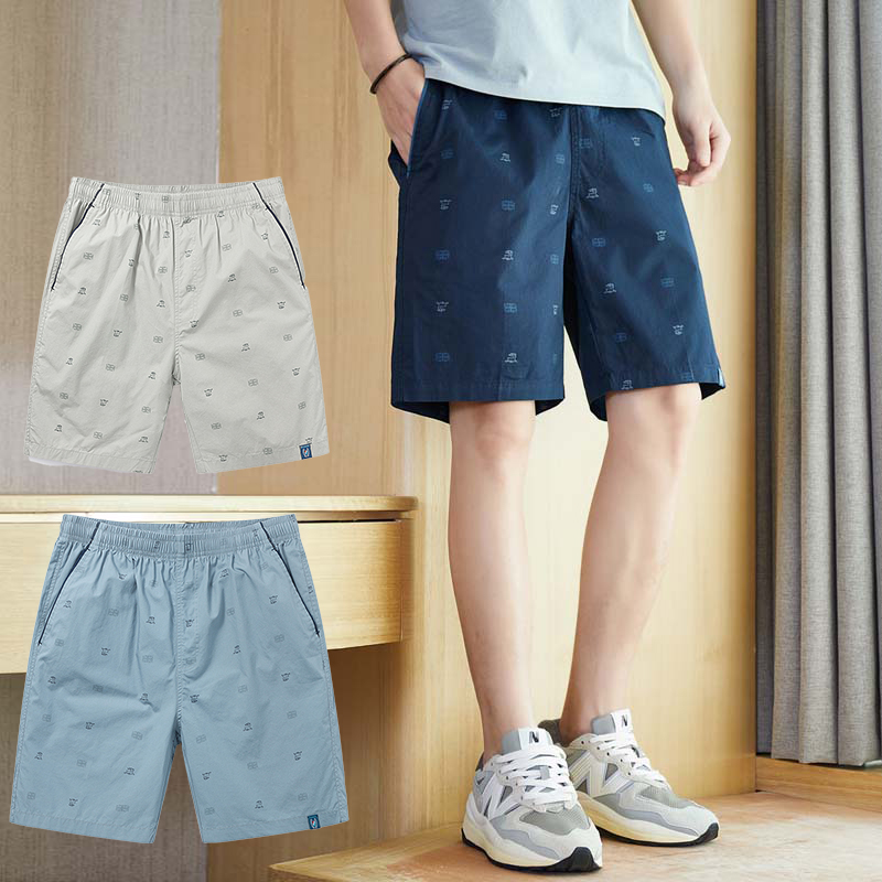 Men's pure cotton shorts sweat-absorbent breathable casual pants-DMYYS