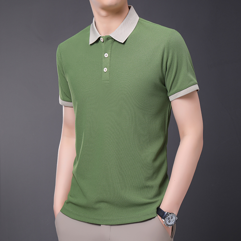 Summer Fashion Color Blocking T Shirt POLO Shirt Golf Jersey Soft Comf