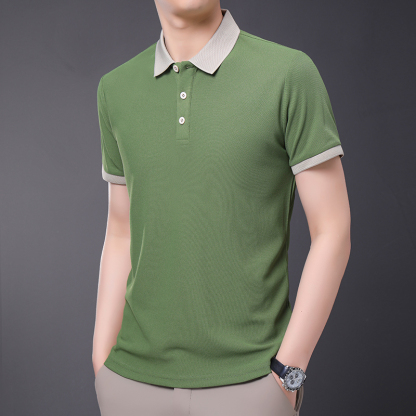 Summer Fashion Color Blocking T Shirt POLO Shirt Golf Jersey Soft Comfortable Breathable Sweatshirt