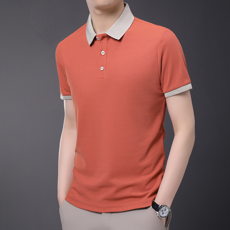 Summer Fashion Color Blocking T Shirt POLO Shirt Golf Jersey Soft Comf
