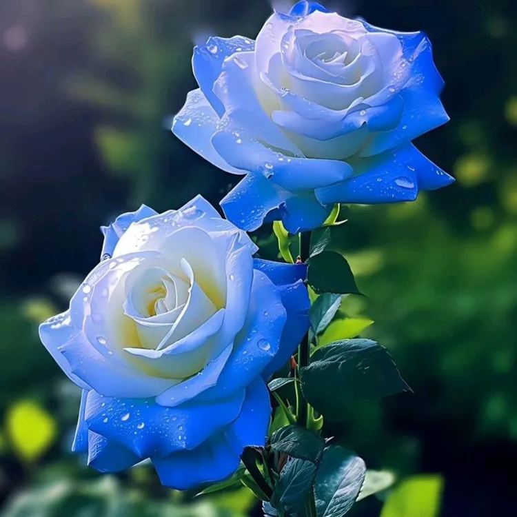 Broken Ice Blue Rose Seeds - Rare