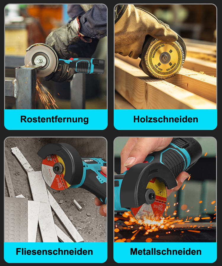 Leichter und tragbarer Mini-Winkelschleifer für Metall, Fliesen und Holz