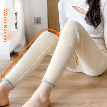 Superdicke HG-Label-Taschen-Lammwollleggings