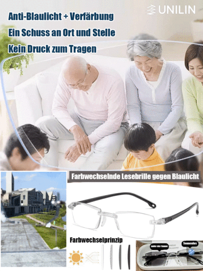 👓️Photochrome Lesebrille mit Blaulichtfilter, 2 für nur 36 Euro