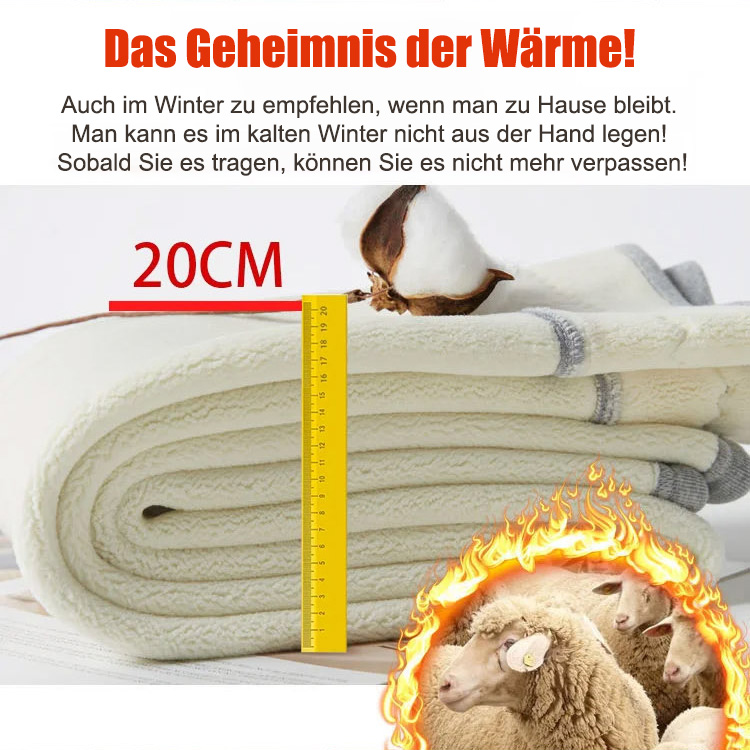 Superdicke HG-Label-Taschen-Lammwollleggings