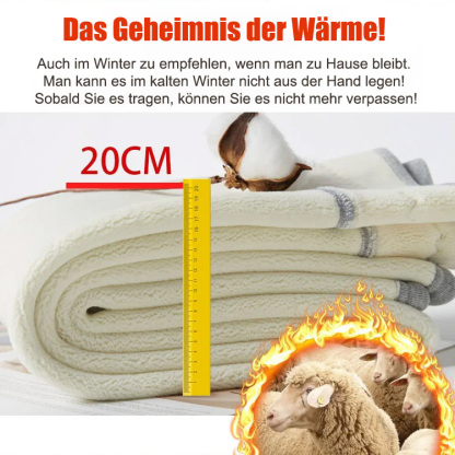 Superdicke HG-Label-Taschen-Lammwollleggings