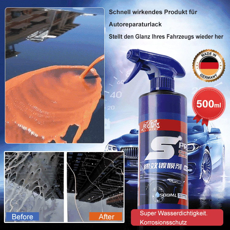 Schnell wirkendes Autolackiermittel