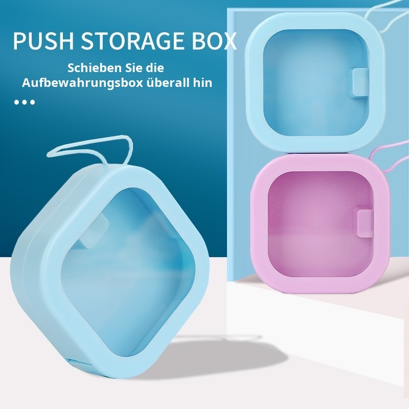 Schmuckkästchen tragbar Reise Handgepäck Push-Box Haarschmuck Kosmetik-Organizer multifunktionale Desktop-Organizer-Box