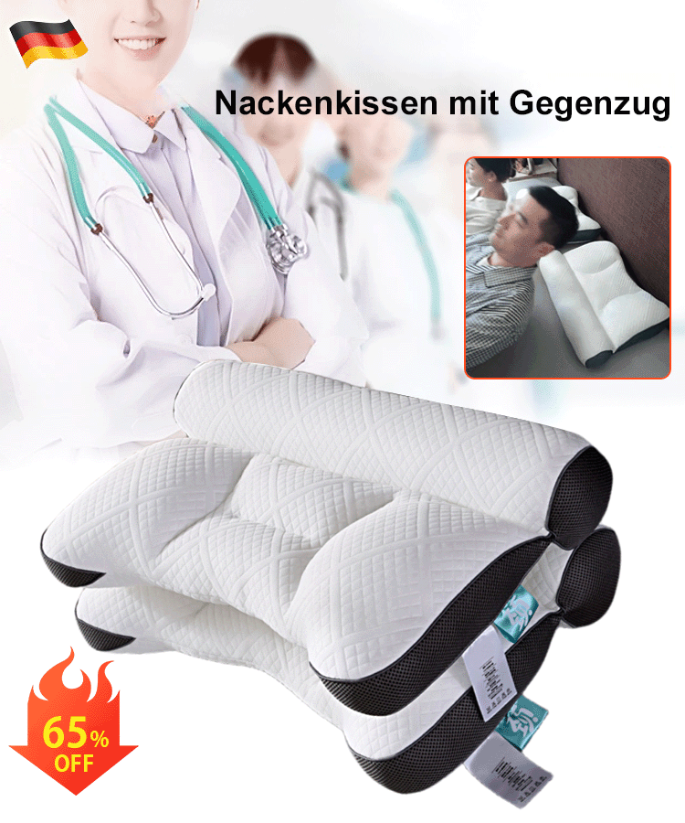【Von orthopädischen Chirurgen empfohlen】Zervikal-Komfort Gänsedaunen-Kissen