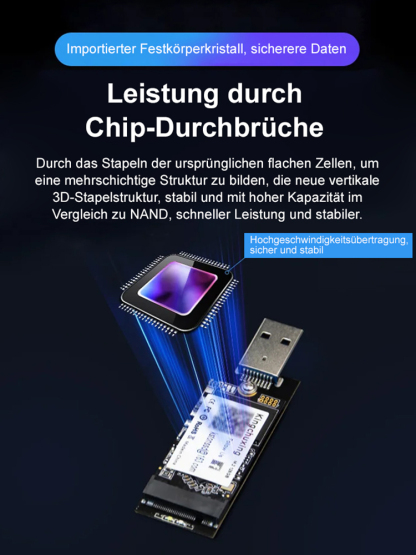 Tragbare Solid-State-Festplatte, große Kapazität, 3.0-Hochgeschwindigkeitsübertragung