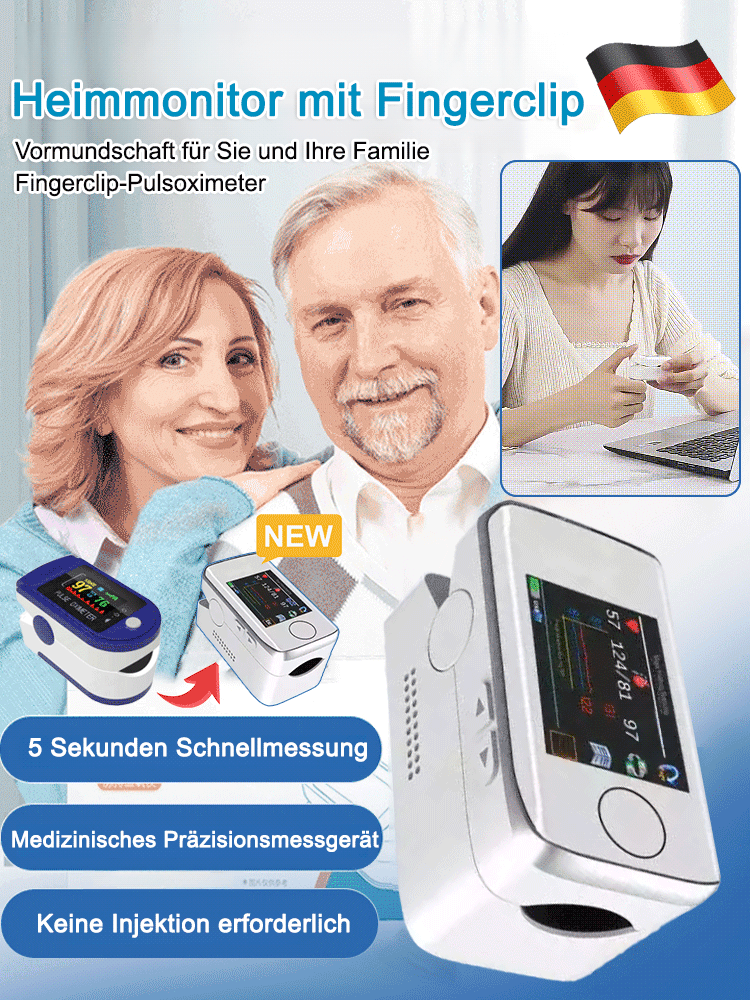 Das gleiche professionelle Oximeter wie im Kino, das Herzfrequenz und Blutsauerstoff in 5 Sekunden misst