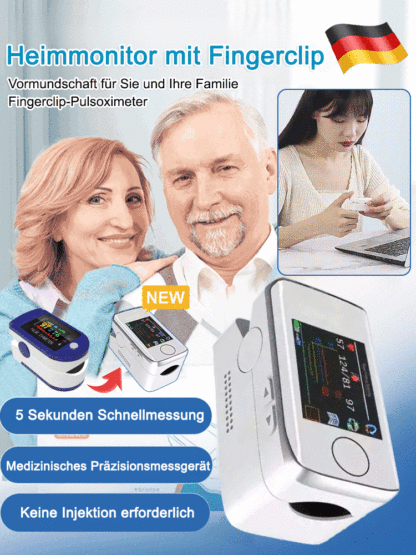 Das gleiche professionelle Oximeter wie im Kino, das Herzfrequenz und Blutsauerstoff in 5 Sekunden misst