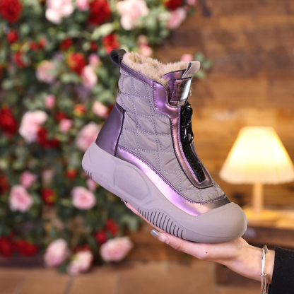 Gepolsterte Stiefel aus verdicktem Leder