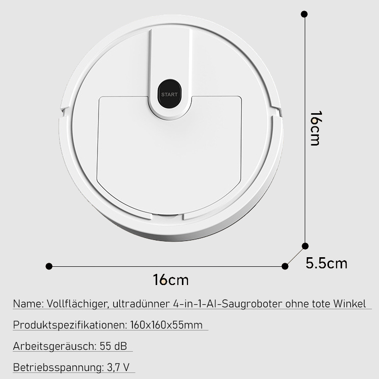 Intelligenter Kehrroboter mit einer Sterilisationsrate von bis zu 99,9 % und geringem Dezibelgeräusch😍