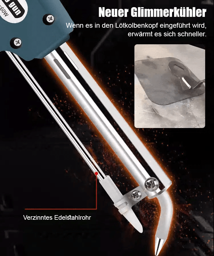 Handgehaltenes Lötset mit Innenheizungs-Lötkolben, 5-teiliges Set