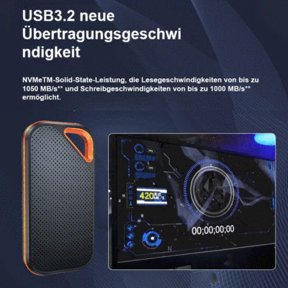 【32TB große Kapazität】Übertragen Sie 1 GB Daten in 3 Sekunden, geeignet für eine Vielzahl von Geräten