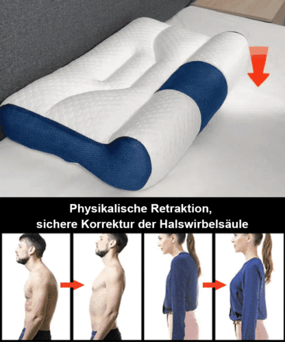 【Von orthopädischen Chirurgen empfohlen】Zervikal-Komfort Gänsedaunen-Kissen