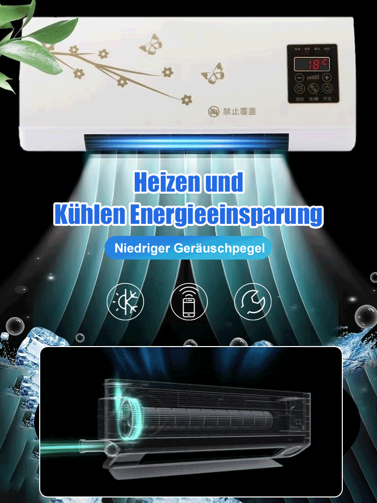 Wandmontierte Dual-Wind-Klimaanlage
