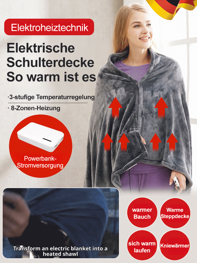 [Eine Decke für viele Zwecke] Multifunktionaler Heizschal