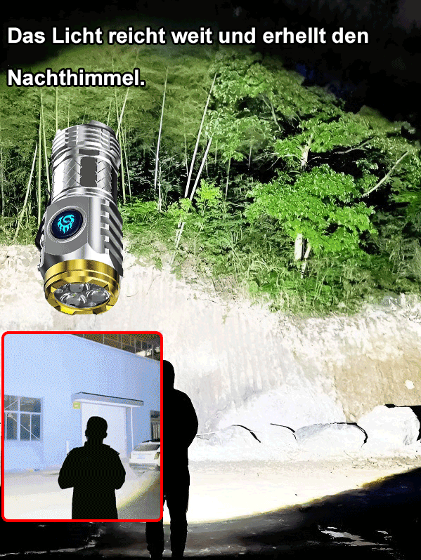 Neue verbesserte Mini-Super-Taschenlampe, super Helligkeit, Akku mit großer Kapazität⛺️
