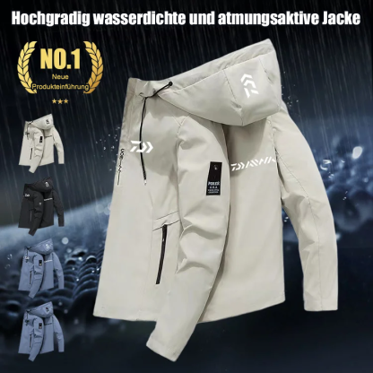 Wasserdichte, atmungsaktive und schweißabsorbierende Jacke aus technischem Gewebe