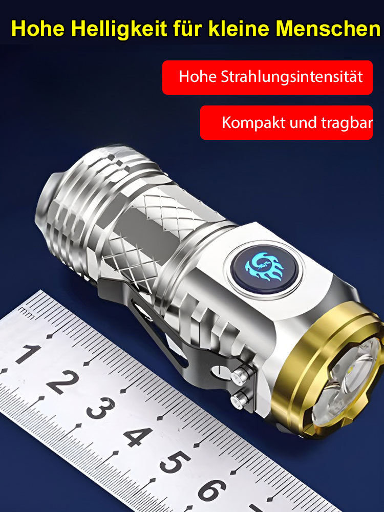 Neue verbesserte Mini-Super-Taschenlampe, super Helligkeit, Akku mit großer Kapazität⛺️