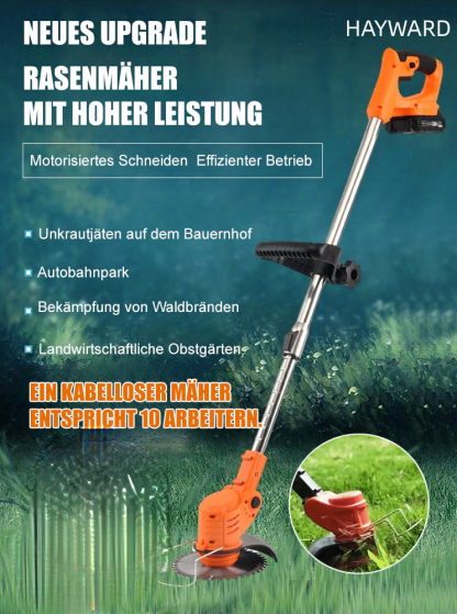 [Full Copper Motor] Tragbarer Handrasenmäher