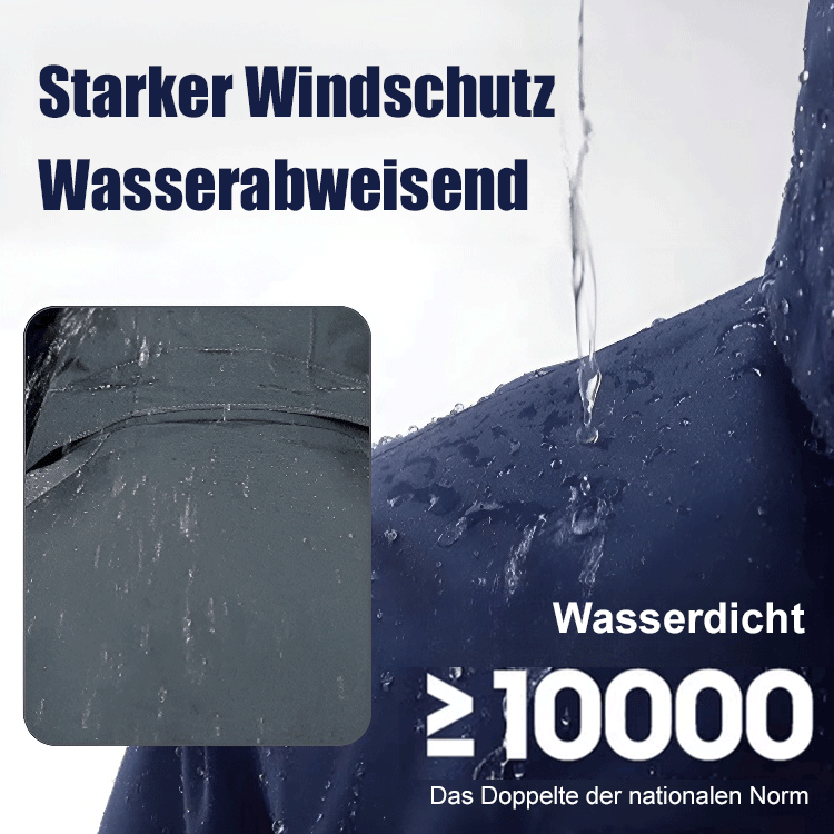 Wasserdichte, atmungsaktive und schweißabsorbierende Jacke aus technischem Gewebe