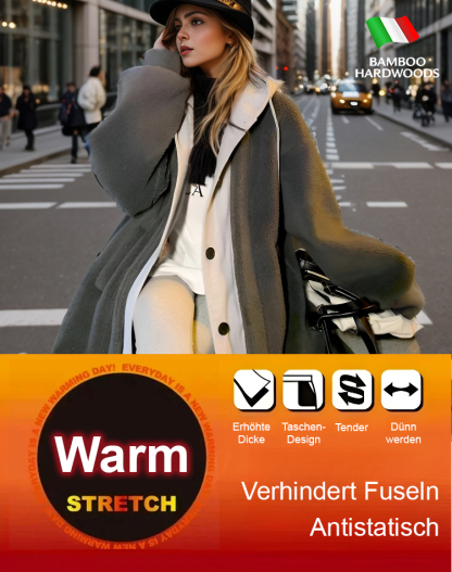 Kälteschutzmantel mit Sherpa-Kapuze