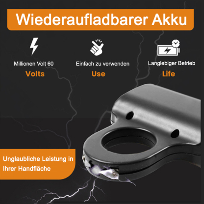 60 Millionen Volt Elektroschock-Schlüsselanhänger mit Fingerschlaufe, klein und tragbar, schützt die Reisesicherheit, schon ab 39 Euro