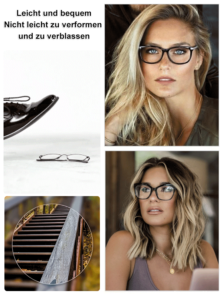 Lesebrille mit großem Rahmen und Anti-Blaulicht-Schutz, modisch und altersreduzierend, kratzfest und verschleißfest