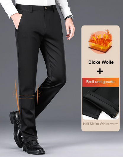 Gerade Business-Hose aus Samt für Herren