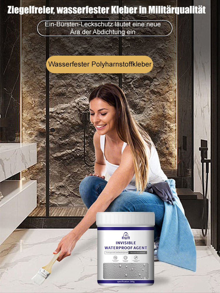 Transparenter wasserfester Kleber