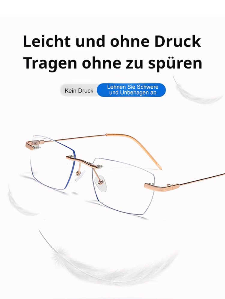 Photochrome, rahmenlose Gleitsichtbrille ohne Rand【Unisex】