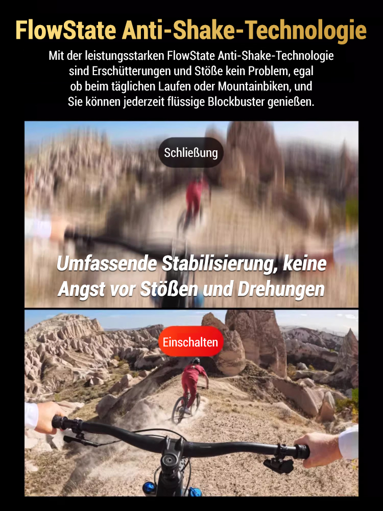 Wasserdichte Sportkamera 4K HD Dual-Farbdisplay