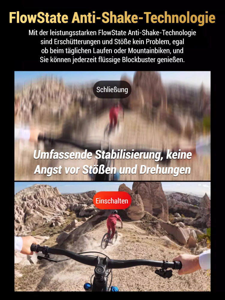 Wasserdichte Sportkamera 4K HD Dual-Farbdisplay